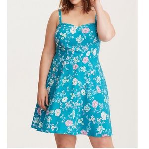 Torrid Floral Print Challis Tank Dress